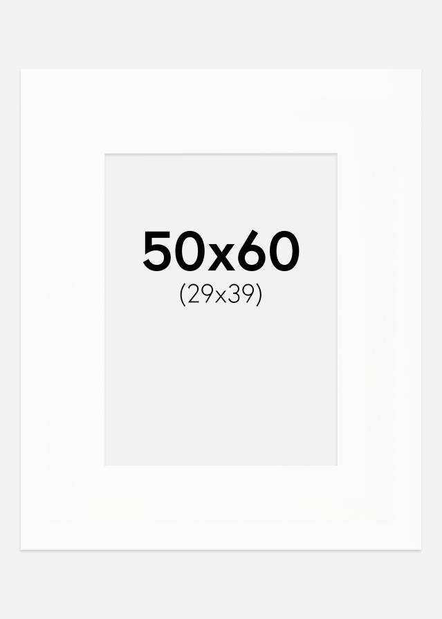Pasparta XL Štandardný Biela Biely stred 50x60 cm (29x39)