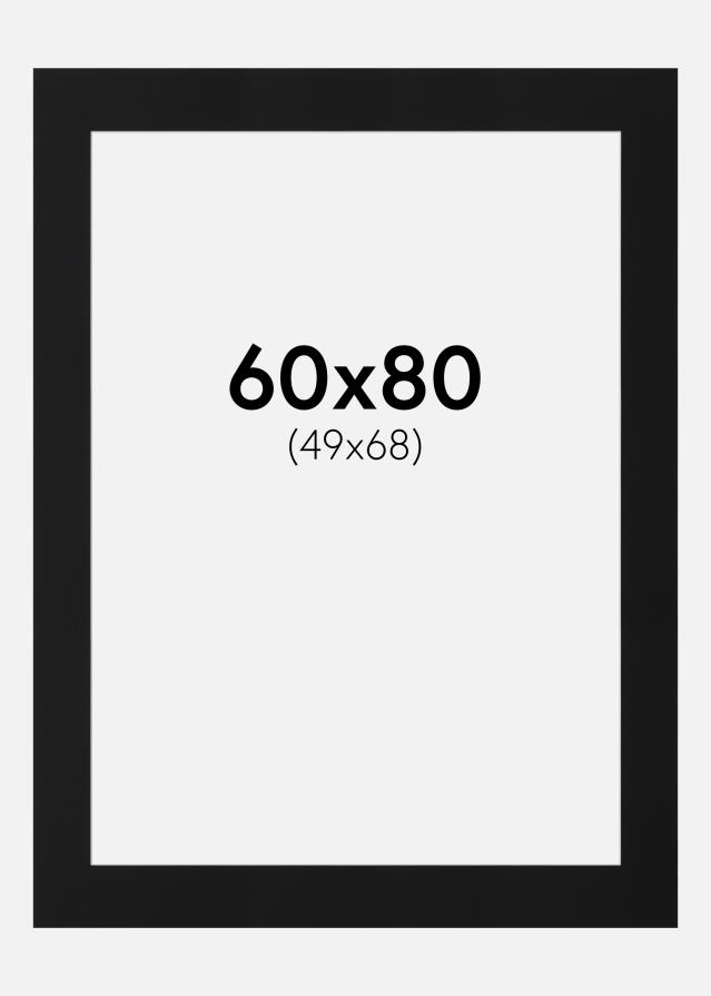 Pasparta Čierny Štandard (Biele Jadro) 60x80 cm (49x68)