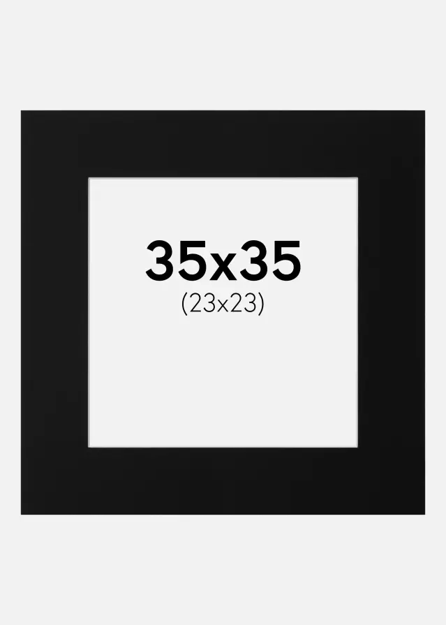 Pasparta Cierna Štandardný Biely stred 35x35 cm (23x23)