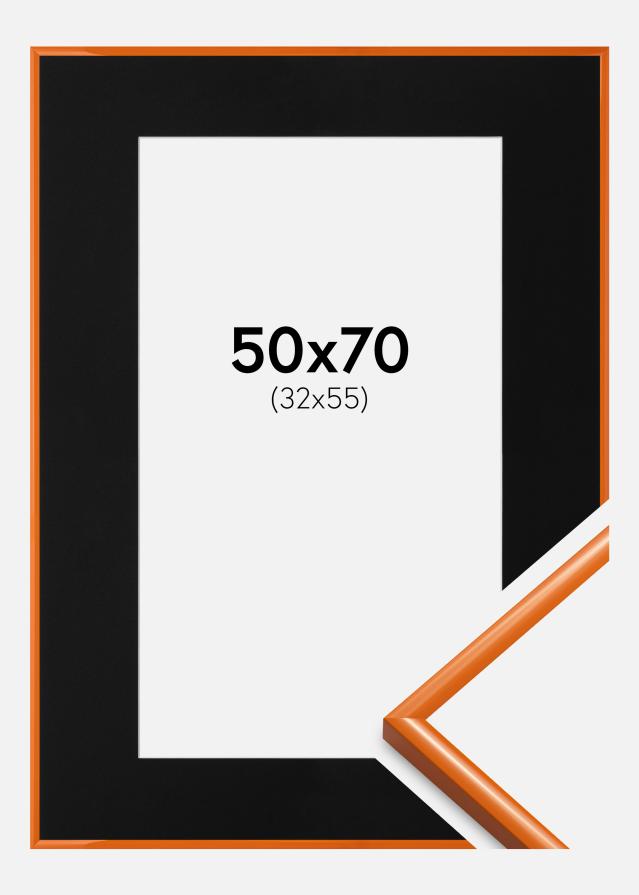 Rám New Lifestyle Svetlooranžový 50x70 cm - Pasparta Cierna 33x56 cm