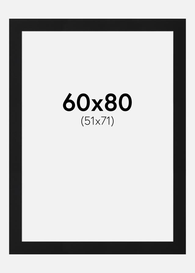 Pasparta Čierny Štandard (Biele Jadro) 60x80 cm (51x71)