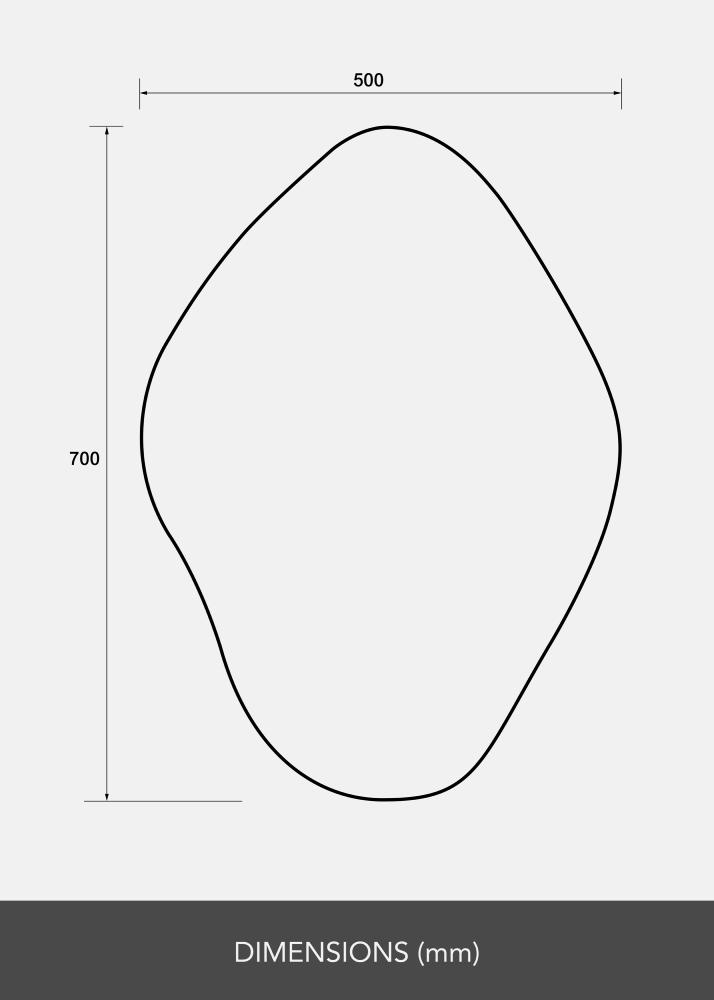 Zrkadlo Biface 50x70 cm