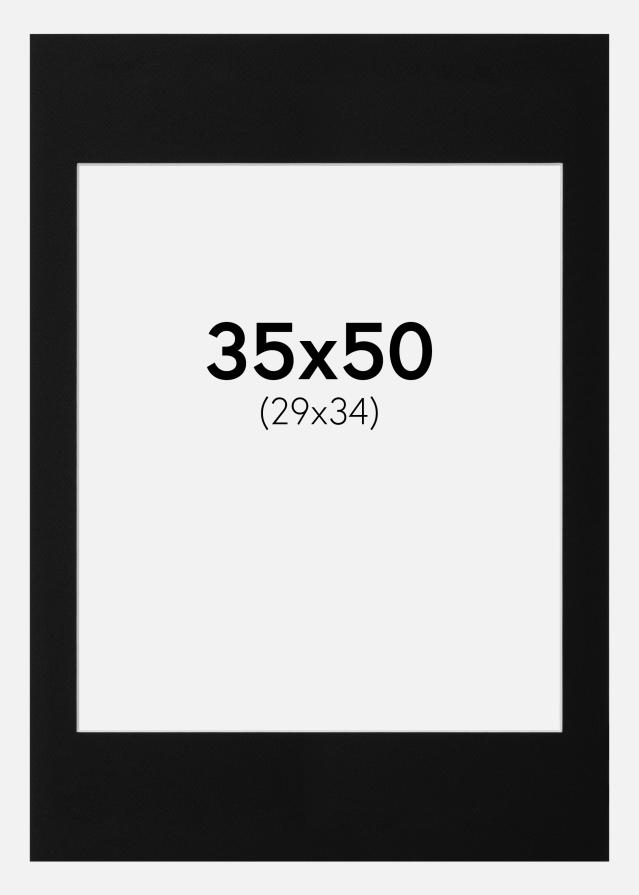 Pasparta Cierna Štandardný Biely stred 35x50 cm (29x34)