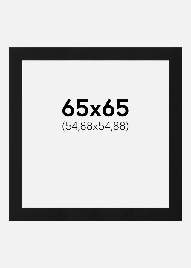 Pasparta Čierny Štandard (Biele Jadro) 65x65 cm (54,88x54,88)