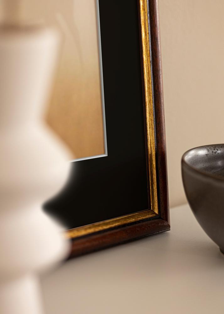 Rám Siljan Hnedá 40x50 cm - Pasparta Cierna 27x35 cm