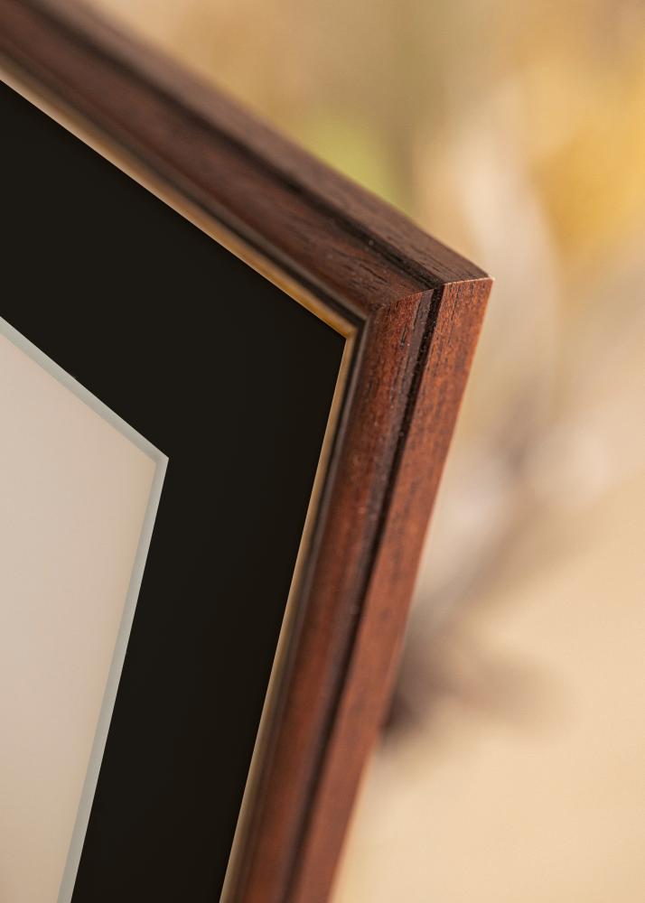 Rám Siljan Hnedá 40x50 cm - Pasparta Cierna 27x35 cm