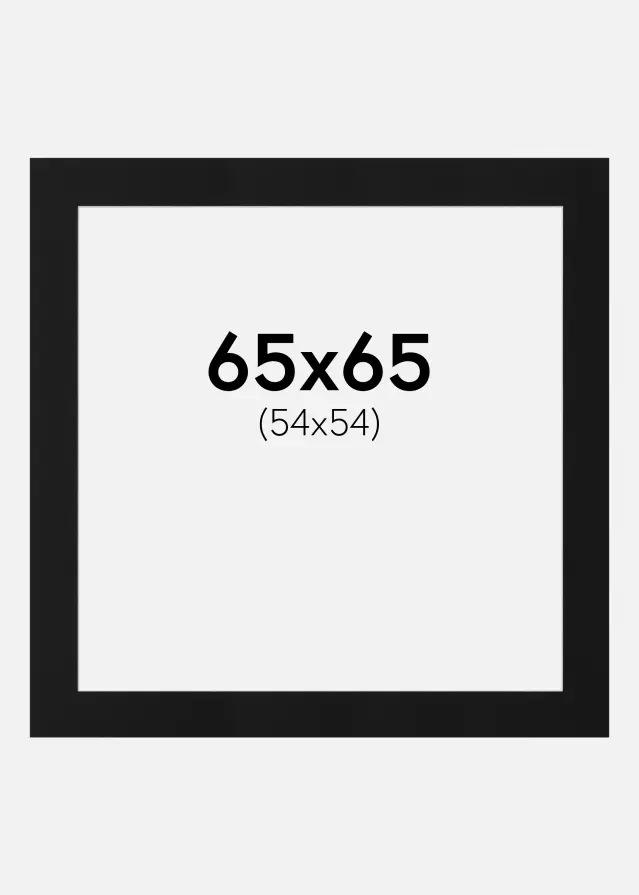 Pasparta Čierny Štandard (Biele Jadro) 65x65 cm (54x54)