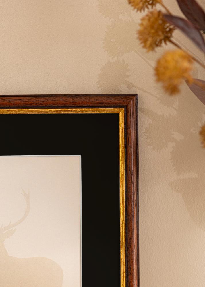 Rám Siljan Hnedá 40x50 cm - Pasparta Cierna 27x35 cm