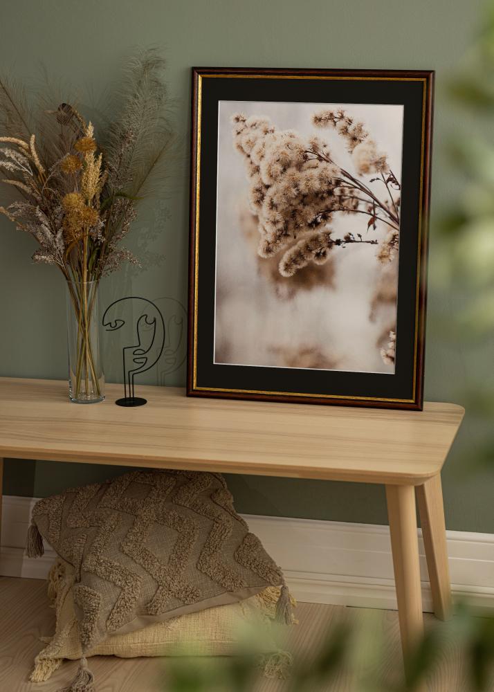 Rám Siljan Hnedá 40x50 cm - Pasparta Cierna 27x35 cm