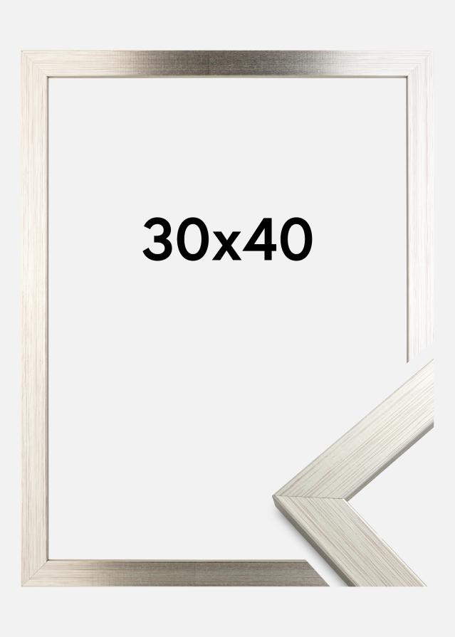 Rám Strieborná Wood 30x40 cm