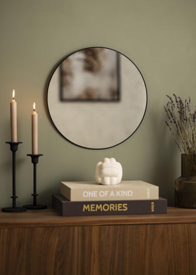 KAILA Round Mirror - Thin Black 40 cm Ø