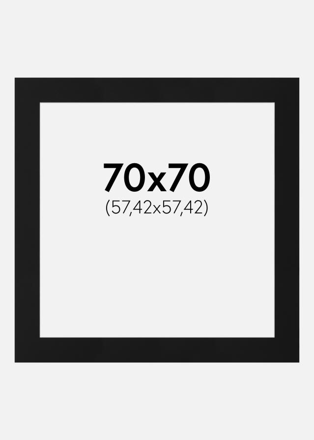 Pasparta Čierny Štandard (Biele Jadro) 70x70 cm (57,42x57,42)