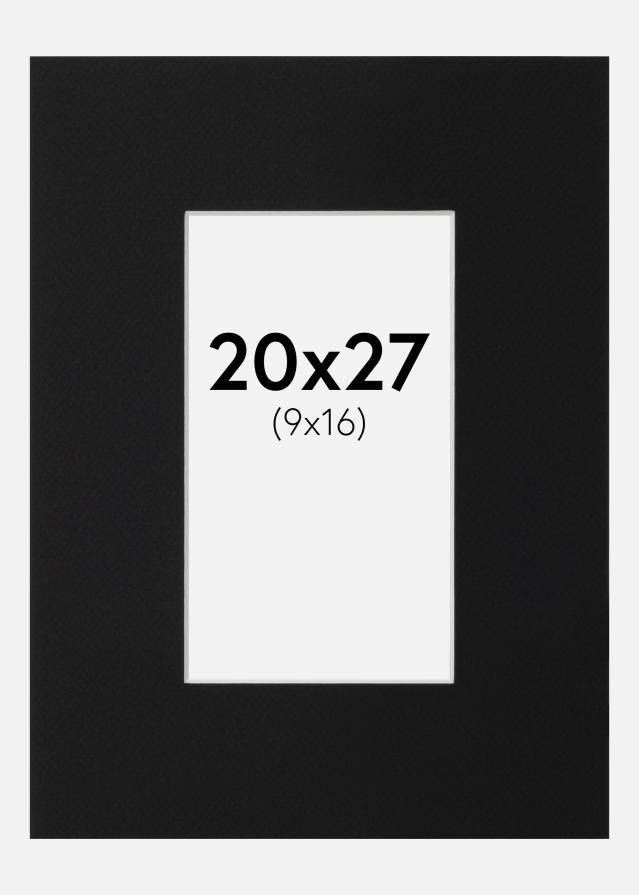 Pasparta Čierny Štandard (Biele Jadro) 20x27 cm (9x16)