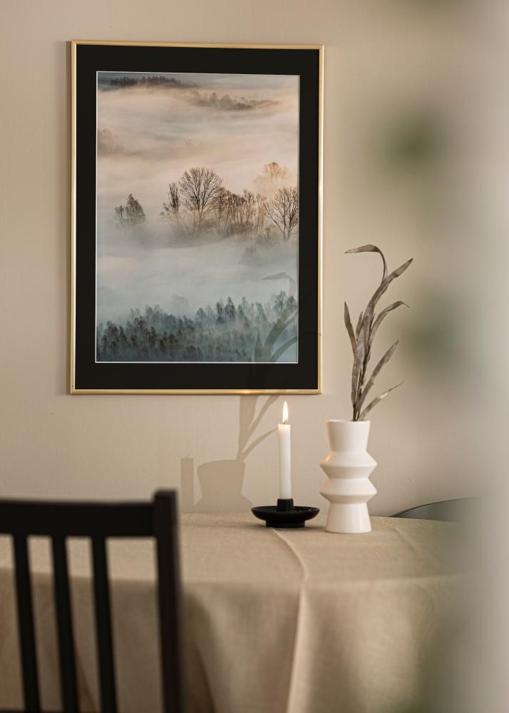 Rám New Lifestyle Zlatá 30x40 cm - Pasparta Cierna 21x29,7 cm (A4)