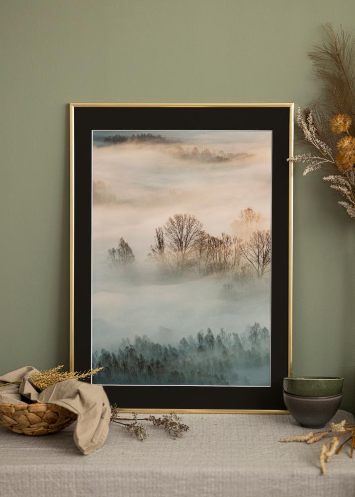 Rám New Lifestyle Zlatá 30x40 cm - Pasparta Cierna 21x29,7 cm (A4)