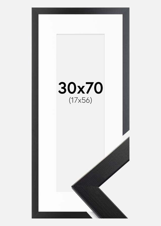 Rám Trendline Cierna 30x70 cm - Pasparta Biela 18x57 cm