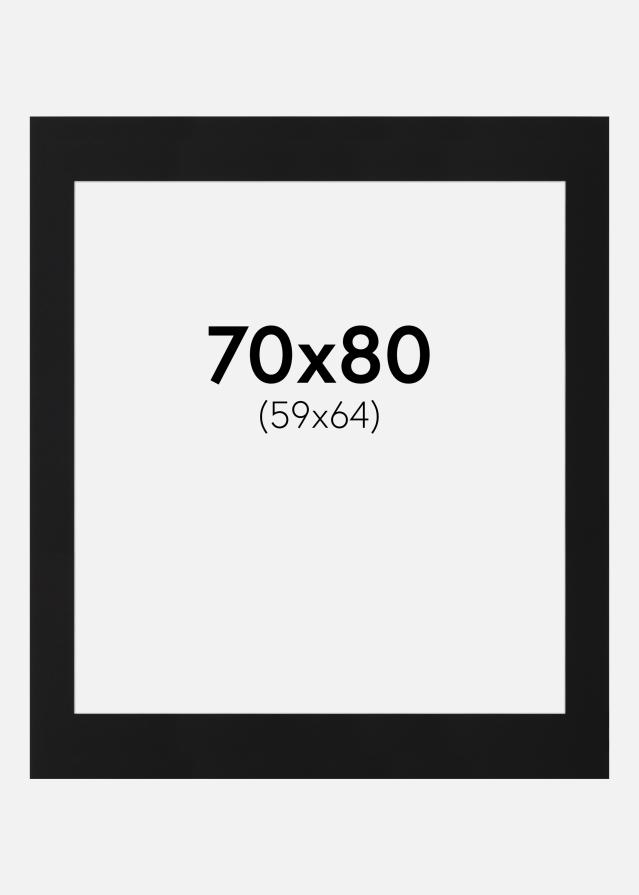 Pasparta Čierny Štandard (Biele Jadro) 70x80 cm (59x64)