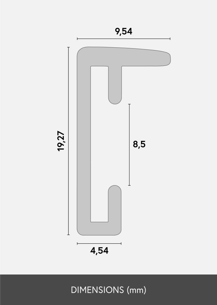 Rám Neptune Akrylové sklo White Oak 50x70 cm
