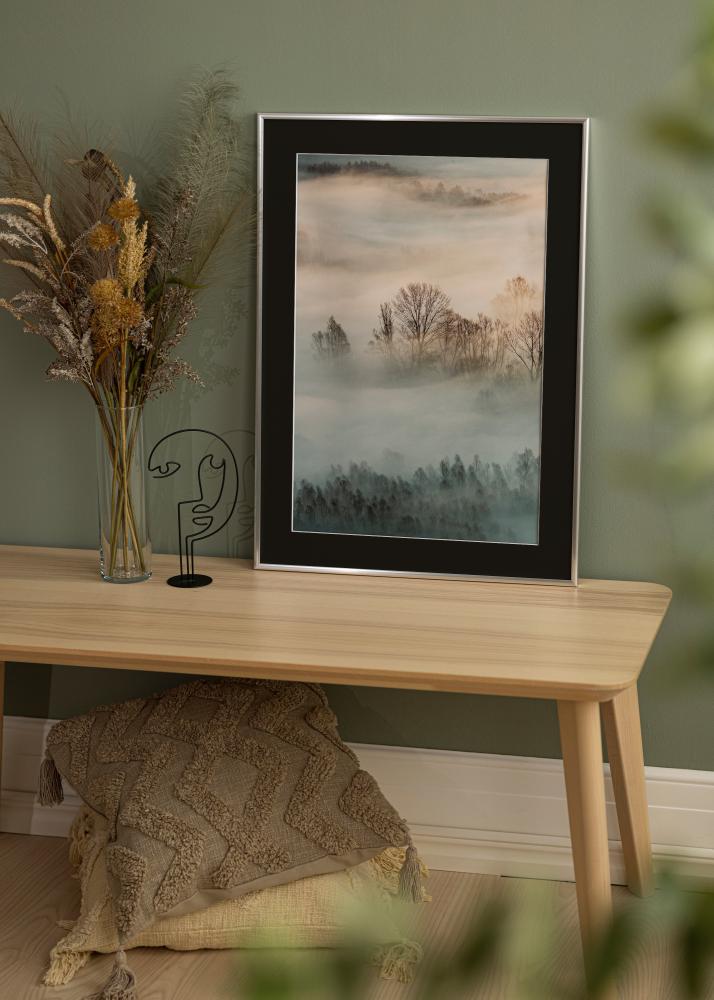 Rám New Lifestyle Strieborná 30x40 cm - Pasparta Cierna 18x27 cm