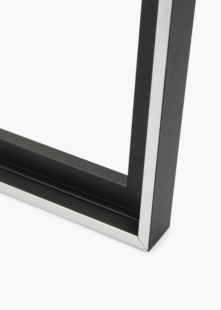 Rám pre obraz na plátne Reno Cierna / Strieborná 50x50 cm