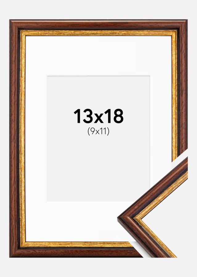 Rám Horndal Hnedá 13x18 cm - Pasparta Biela 10x12 cm