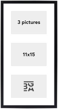 Edsbyn Multirám XVII Cierna - 3 Obrazy (11x15 cm)