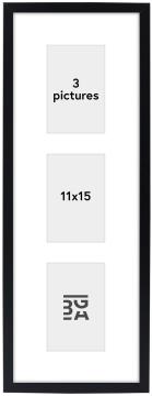 Edsbyn Multirám V Cierna - 3 Obrazy (11x15 cm)