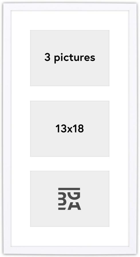 Edsbyn Multirám X Biela - 3 Obrazy (13x18 cm)