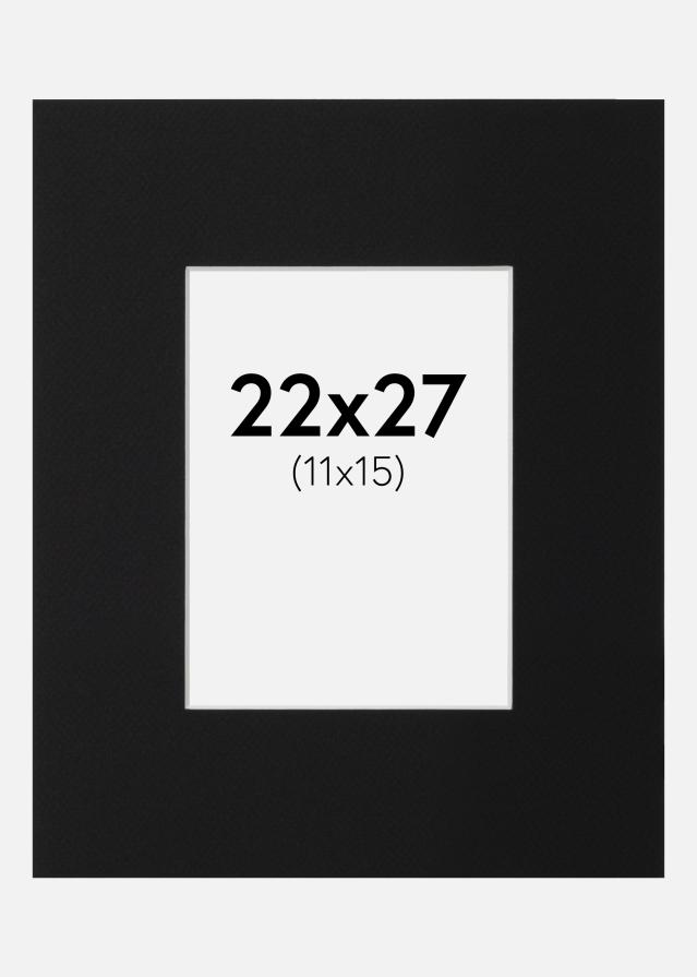 Pasparta Čierny Štandard (Biele Jadro) 22x27 cm (11x15)