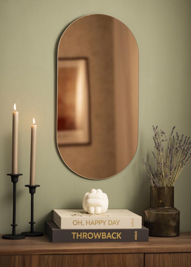 KAILA Zrkadlo Oválny Rose Gold 35x70 cm