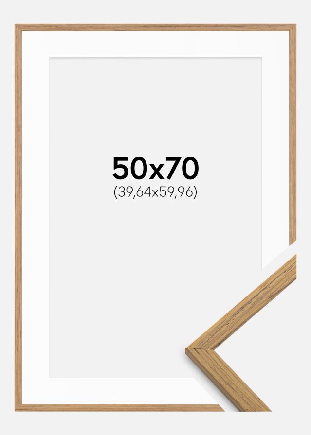 Rám Edsbyn Teak 50x70 cm - Pasparta Biela 16x24 inches