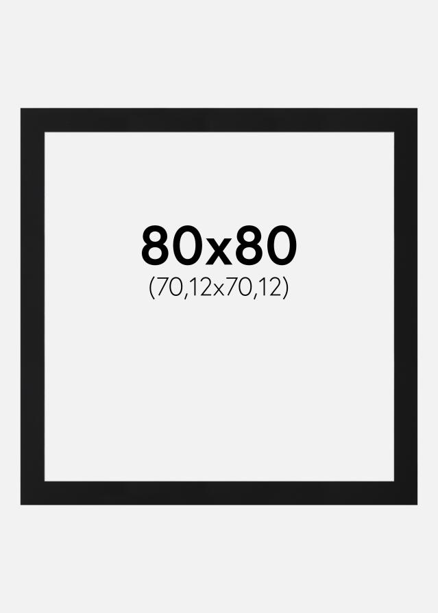 Pasparta Čierny Štandard (Biele Jadro) 80x80 cm (70,12x70,12)