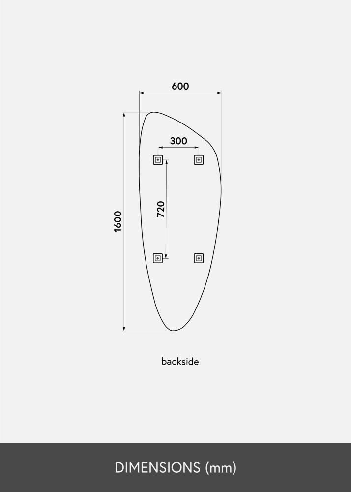 KAILA Zrkadlo Slim 60x160 cm