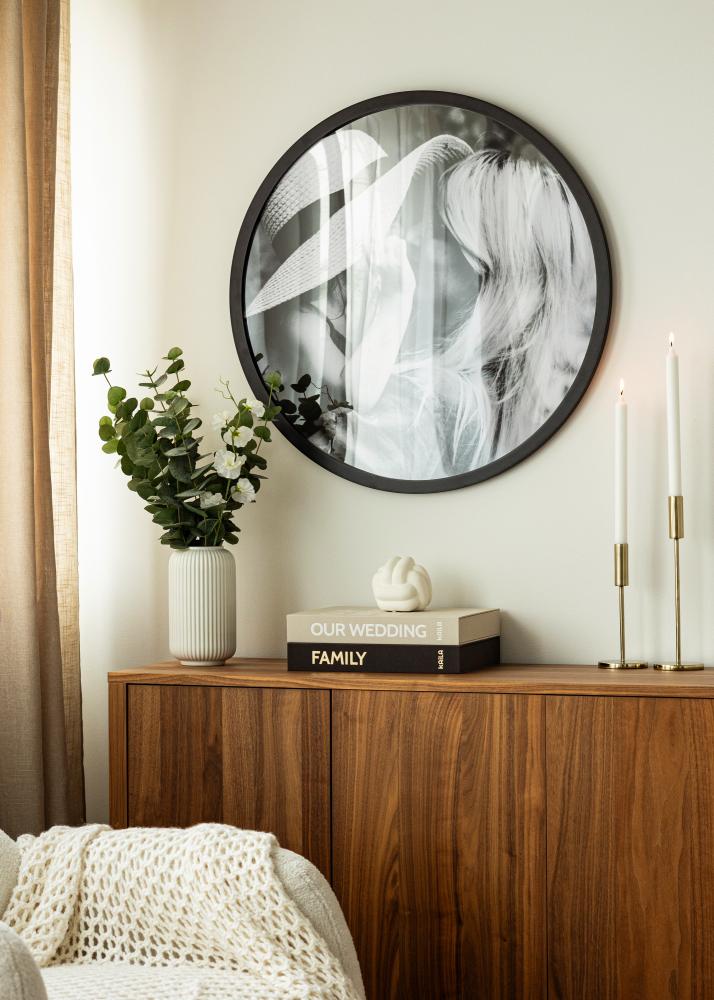 Okrúhly Rám Akrylové sklo Cierna 70 cm Ø