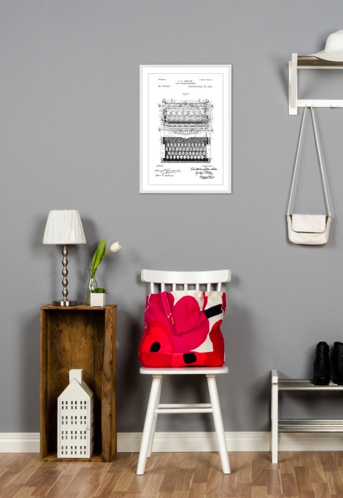 Motív patentov - Písací stroj Plagát