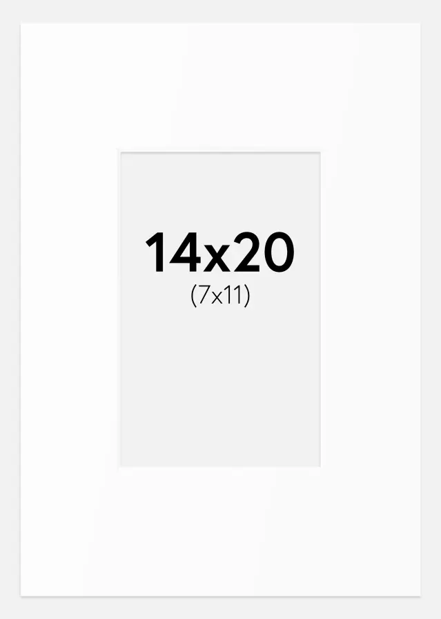 Pasparta Biely Štandard (Biele Jadro) 14x20 cm (7x11)