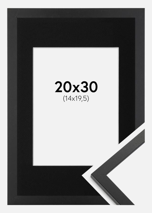 Rám Trendy Cierna 20x30 cm - Pasparta Cierna 15x21 cm (A5)