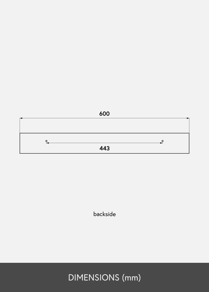 KAILA Polica na obrazy Čierna 60 cm