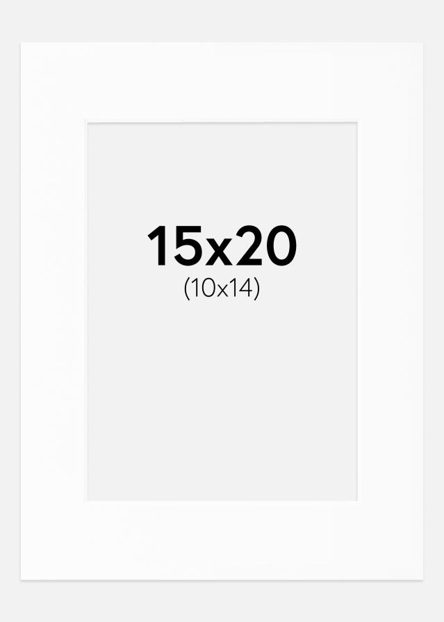 Pasparta Biela Štandardný Biely stred 15x20 cm (10x14)