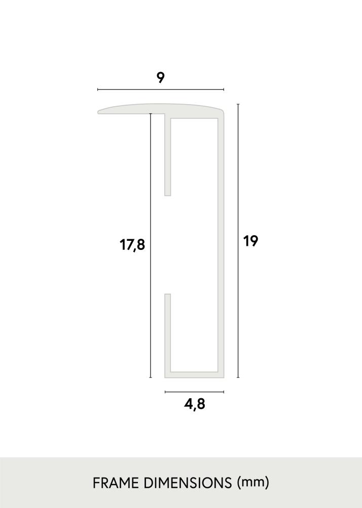 Rám Hliník Akrylové sklo Cierna 70x100 cm