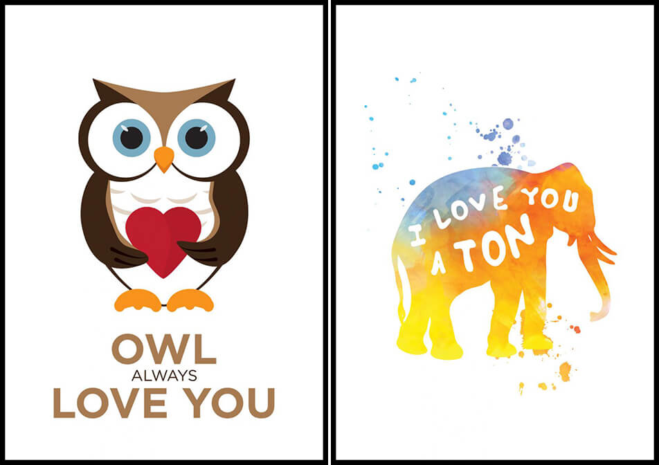 Postery so zvieratami - postery s textom