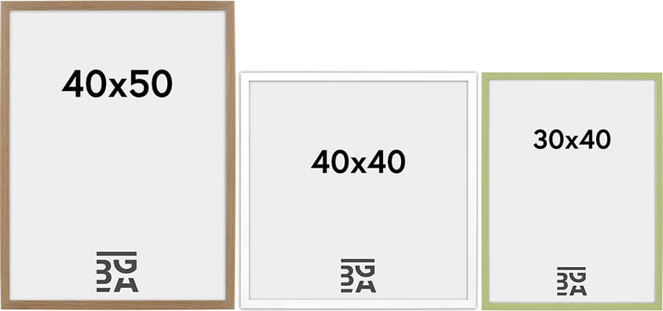 Dubový rám, biely rám, zelený rám