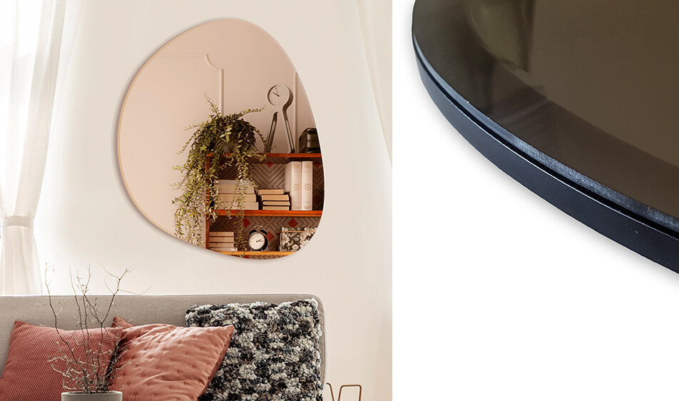 Zrkadlo v ružovom zlate - unikátne zrkadlo