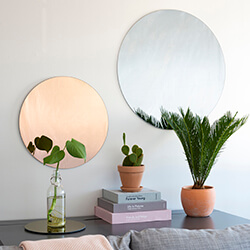 Okrúhle zrkadlá - tónované zrkadlá