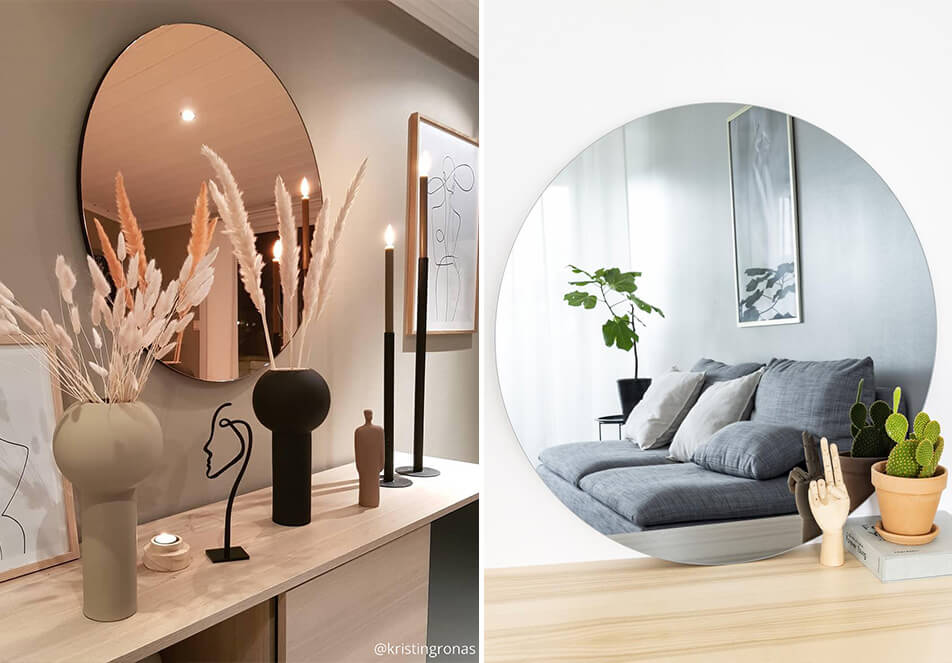 Tónované zrkadlá - okrúhle zrkadlá